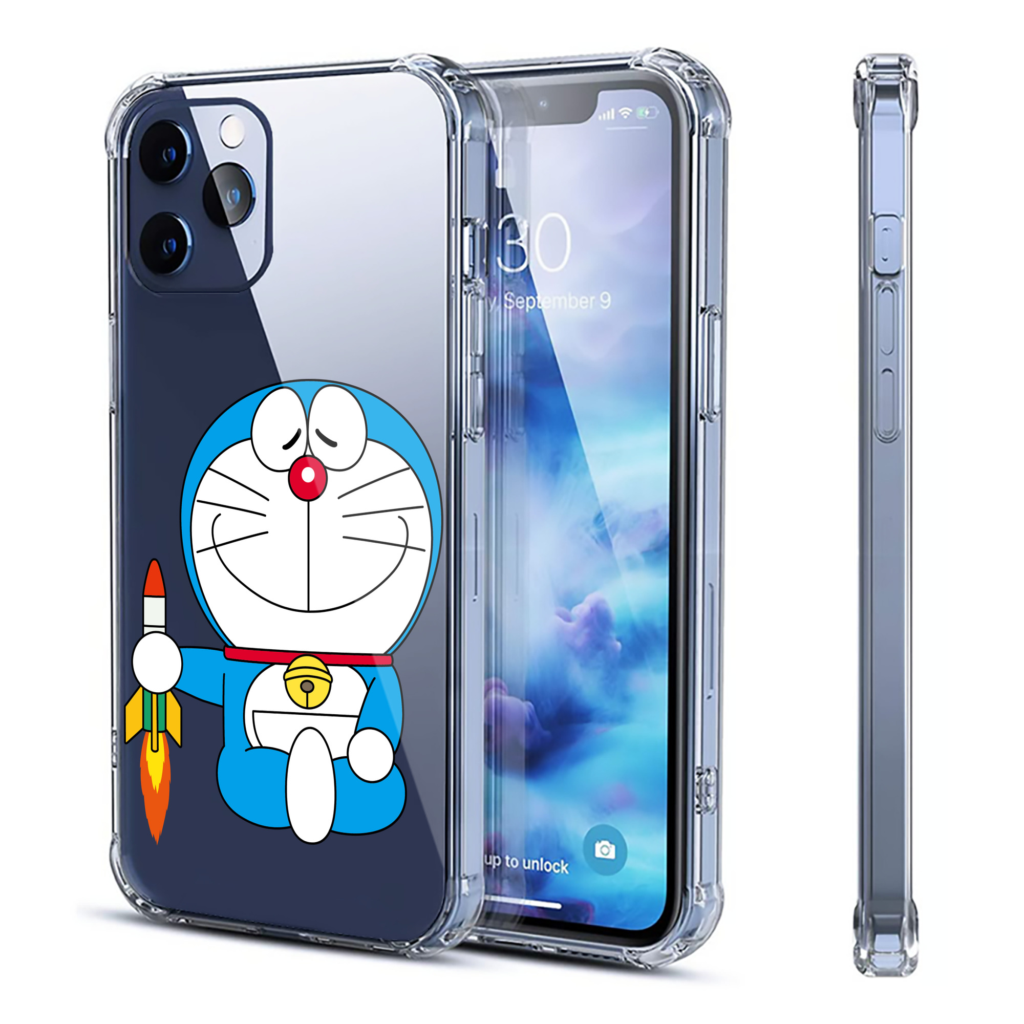 （画像用） ドラえもん Doraemon 【iPhone 12シリーズ対応】透明スマホケース（クリアソフトケース）